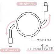 鬆弛熊- 日本版捲軸式收納 Type C充電線（2款）